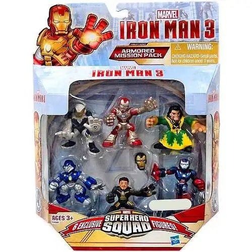 Iron Man 3 Superhero Squad Armored Mission Pack Exclusive Mini Figure 6-Pack Set