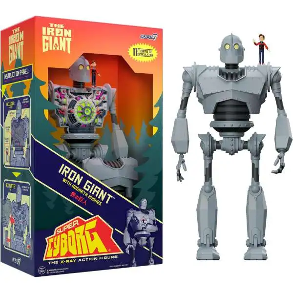 ReAction The Iron Giant Super Cyborg Iron Giant Action Figure [Full Color, Includes 1.5" Hogarth Hughes Figure] (Pre-Order ships April)