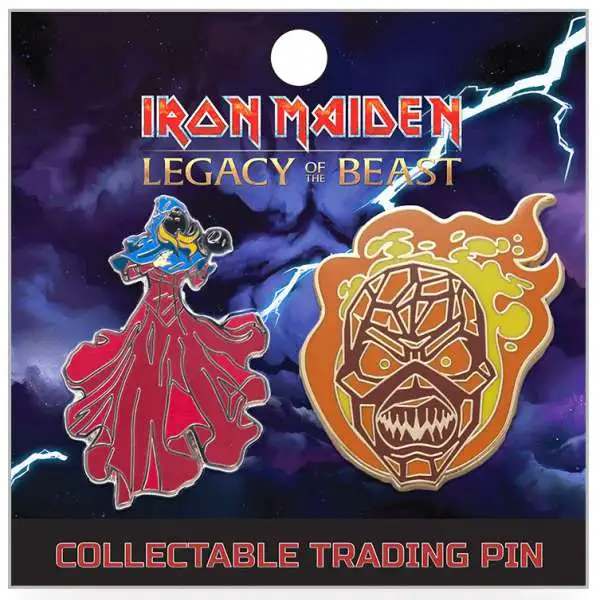 Iron Maiden: Legacy of the Beast Wicker Eddie & The Clairvoyant 2-Inch Lapel Pin Set