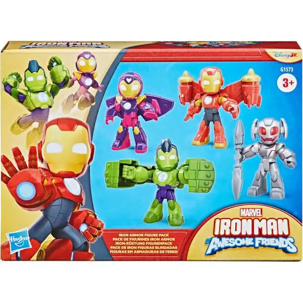 Marvel Iron Man & His Awesome Friends Iron Man, Ironheart, Iron Hulk & Ultron Exclusive Action Figure 4-Pack
