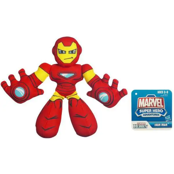 Marvel Playskool Heroes Super Hero Adventures Iron Man Bean Bag Plush