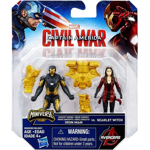 Captain America Civil War Concept Iron Man & Scarlet Witch 2.5-Inch Mini Figure 2-Pack