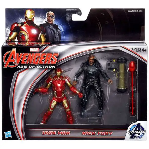 Marvel Avengers Age of Ultron Iron Man & Nick Fury Exclusive Action Figure 2-Pack