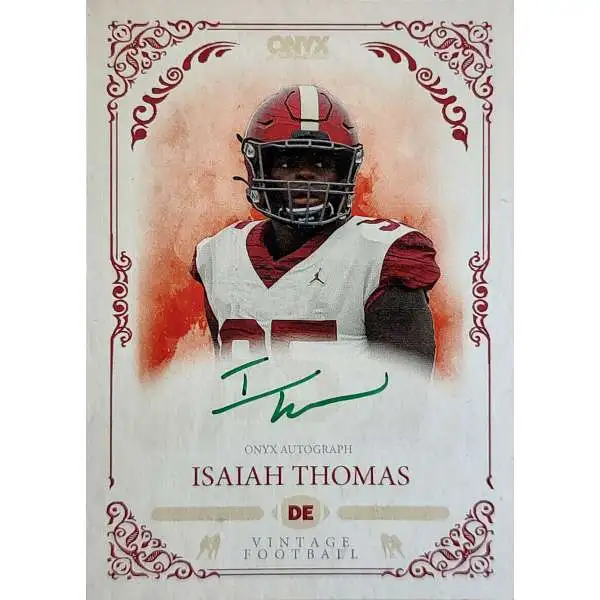 NFL 2022 Onyx Vintage Football Green Ink /50 Isaiah Thomas VAIT
