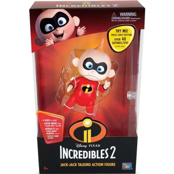 Disney Pixar Incredibles 2 Jack-Jack 6 Talking Action Figure