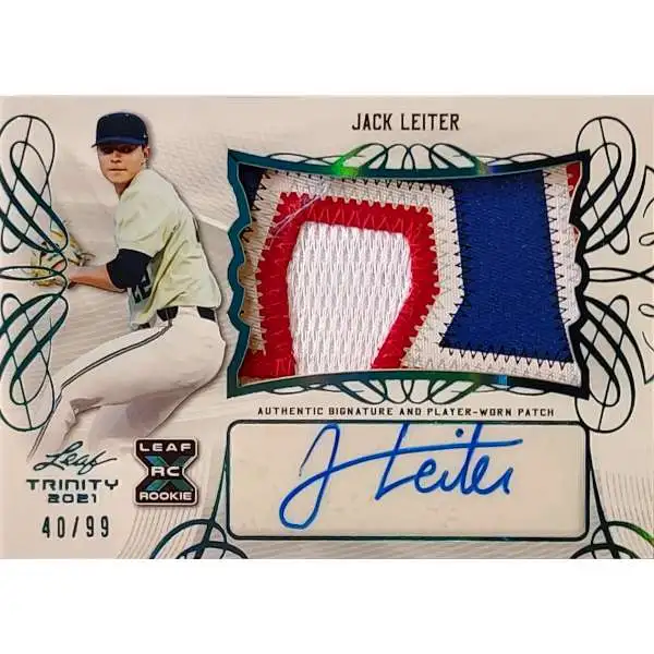 MLB Leaf Trinity 2021 Jack Leiter PA-JL1 [(40/99) Signature and Worn Patch]