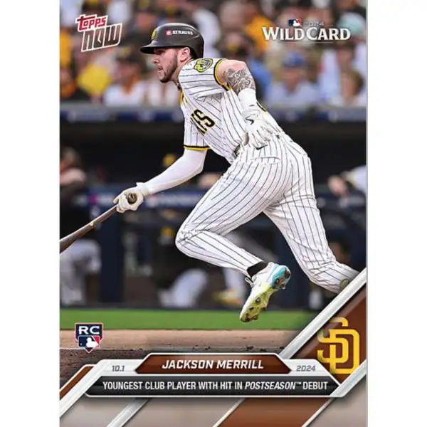 MLB 2024 NOW Baseball Jackson Merrill #790 [Rookie, youngest Club Player with Hit in Postseason Debut]