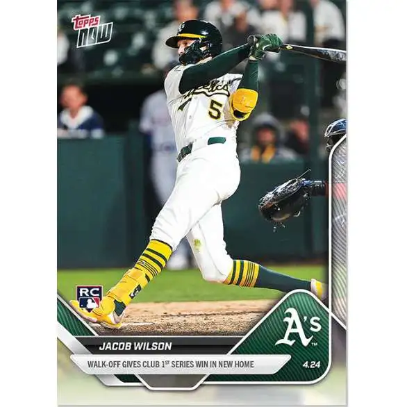 MLB Oakland Athletics 2025 NOW Baseball Jacob Wilson #104 [Rookie, Walk Off]