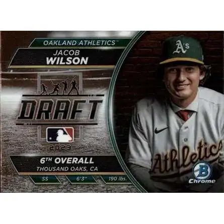 MLB Oakland Athletics 2023 Bowman Chrome Draft Night Jacob Wilson BDN-2