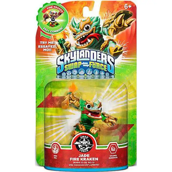 Skylanders Swap Force Swappable Jade Fire Kraken Figure Pack
