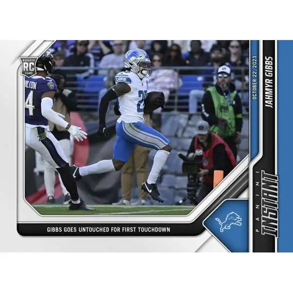 NFL Detroit Lions 2023 Panini Instant Football Jahmyr Gibbs #20 [Rookie, Goes Untouched for First Touchdown]