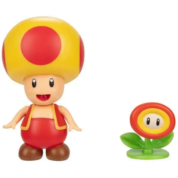 World of Nintendo Super Mario Fire Toad Action Figure [with Fire Flower]