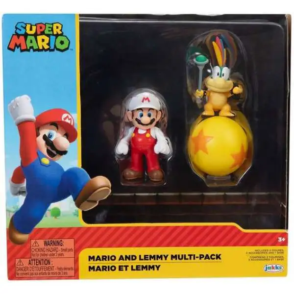 World of Nintendo Super Mario Mario & Lemmy Koopa Figure 2-Pack