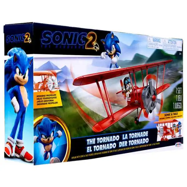 Sonic The Hedgehog 2 Movie The Tornado Biplane Playset [Sonic & Tails Mini Figures]