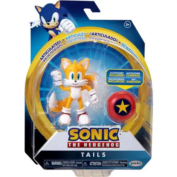Sonic The Hedgehog Basic Wave 4 Tails Action Figure [Modern, with Star Spring]