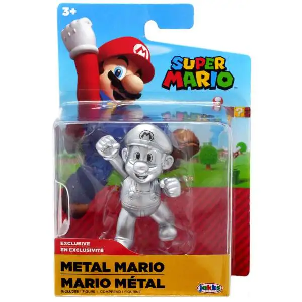 World of Nintendo Super Mario Metal Mario Exclusive 2.5-Inch Mini Figure