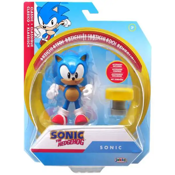 Sonic The Hedgehog Sonic Action Figure [Classic, with Spring, Loose]
