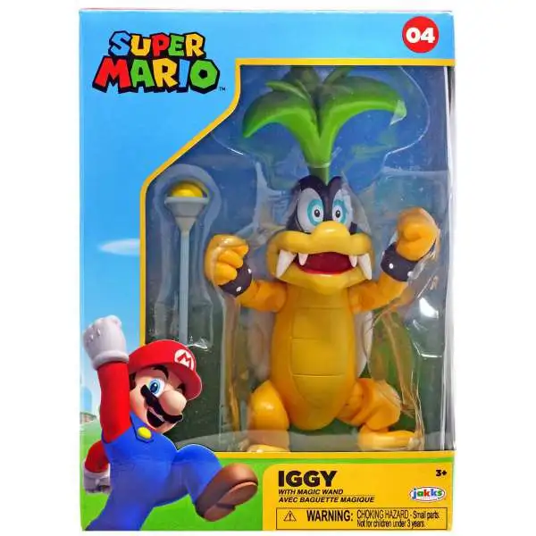 World of Nintendo Super Mario Iggy Action Figure [with Magic Wand]