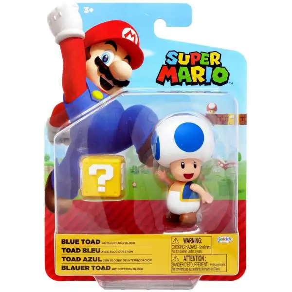 World of Nintendo Super Mario Wave 20 Blue Toad Action Figure [Question Block]
