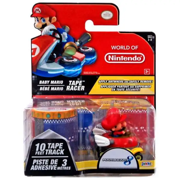 World of Nintendo Mario Kart 8 Tape Racer Baby Mario Figure