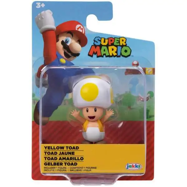World of Nintendo Super Mario Yellow Toad 2.5-Inch Mini Figure