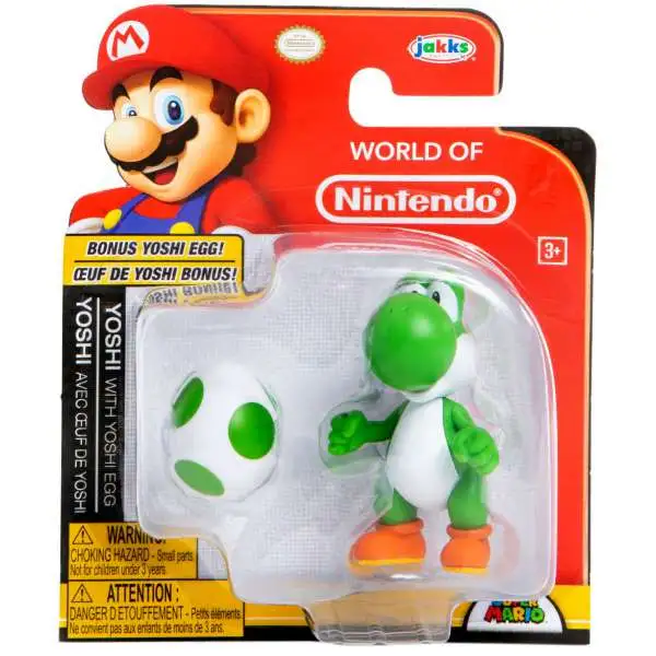 World of Nintendo Super Mario Yoshi Action Figure [with Egg, Red Card]