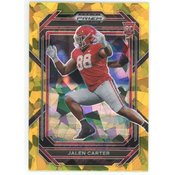 NFL 2023 Panini Prizm Draft Picks Gold Ice Prizm Jalen Carter #163 [Rookie]