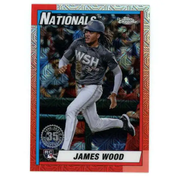 MLB 2025 Topps Series 1 Baseball 1990 Silver Pack Mojo James Wood T90C-55 [Rookie]