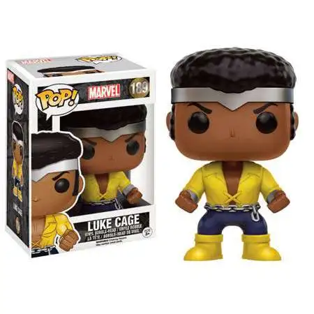Funko POP! Marvel Power Man / Luke Cage Classic Yellow Costume Version Exclusive Vinyl Bobble Head #189 [Damaged Package]