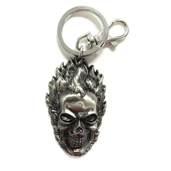 Marvel Ghost Rider Head Pewter Key Ring