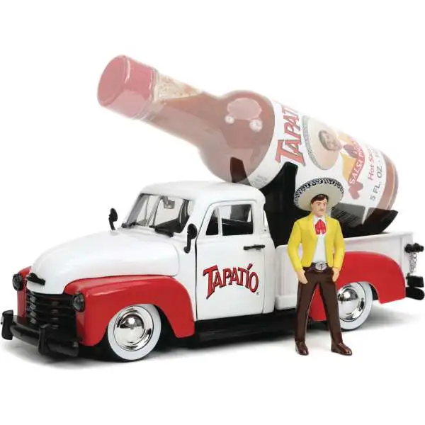 1953 Chevy Pickup with Tapatio Charro Man 1.6 Diecast Figure & Car