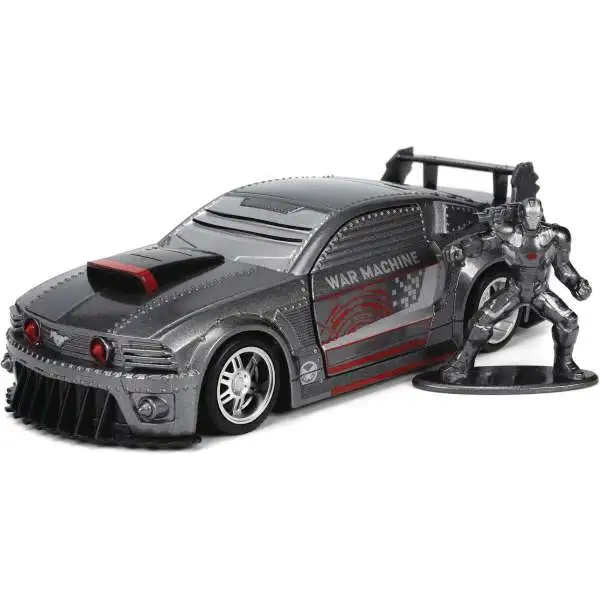Marvel War Machine with 2006 Ford Mustang 1.6-Inch Diecast Figure & Car