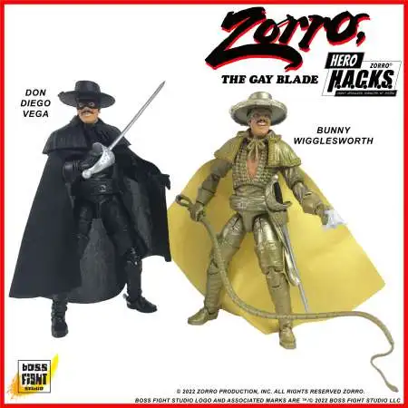 Zorro: The Gay Blade Hero H.A.C.K.S. Don Diego Vega and Bunny Wigglesworth Action Figure 2-Pack