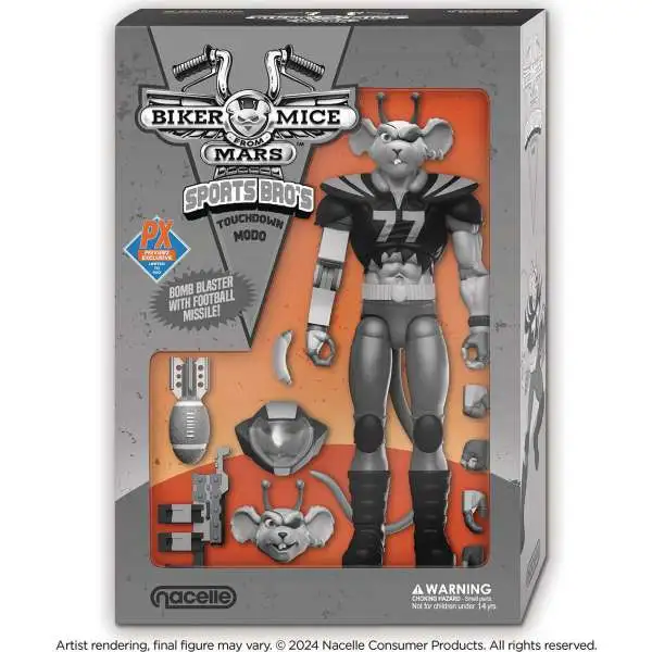 Biker Mice from Mars Sports Bros Touchdown Modo Exclusive Action Figure [Black & White Version]