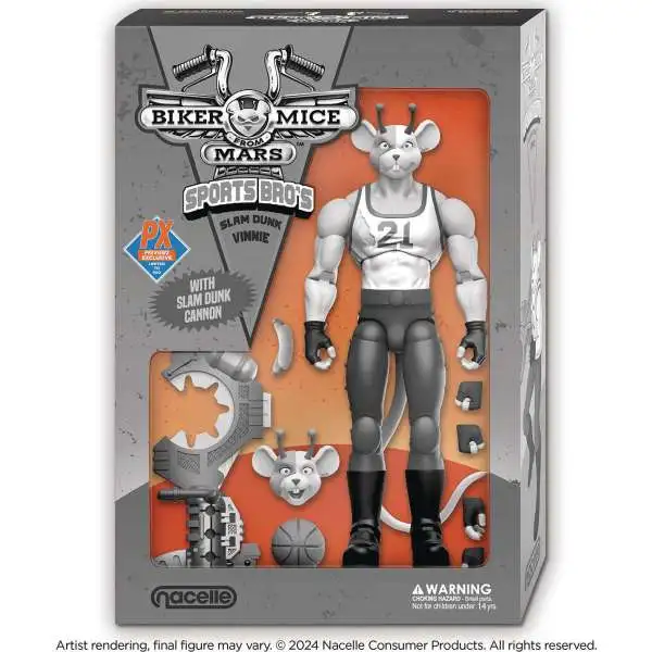 Biker Mice from Mars Sports Bros Slam Dunk Vinnie Exclusive Action Figure [Black & White Version]
