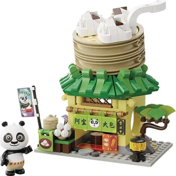 Kung Fu Panda Mini Street View Series Po's Noodle Shop Exclusive 6.5-Inch Building Block Toy Set [316 Pieces] (Pre-Order ships July)