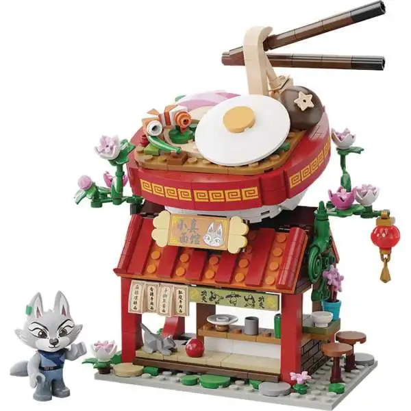 Kung Fu Panda Mini Street View Series Zhen's Ramen Stall Exclusive 6.5-Inch Building Block Toy Set [359 Pieces] (Pre-Order ships July)