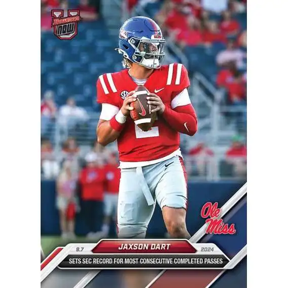 NCAA Ole Miss Rebels 2024 Bowman U NOW Football Jaxson Dart #10