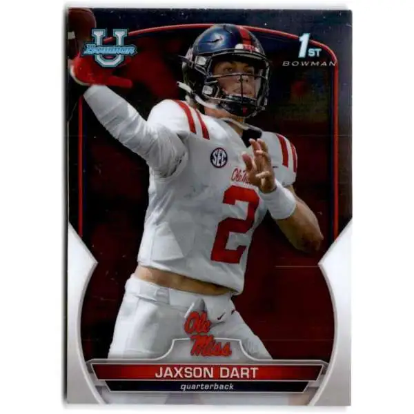 NFL Ole Miss Rebels 2022 Bowman Chrome University 1st Bowman Jaxson Dart #94