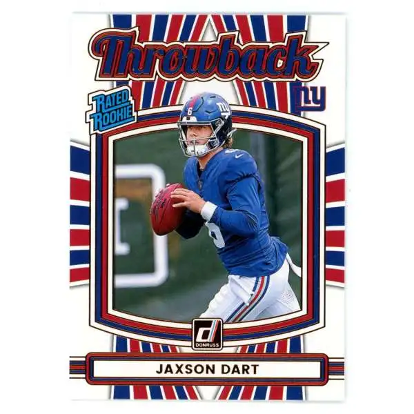 NFL 2025 Panini Donruss Football Rated Rookies Throwback Jaxson Dart #41