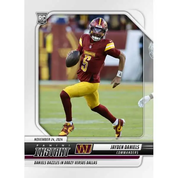 NFL Washington Commanders 2024 Instant Football Jayden Daniels #170 [Rookie, Dazzles in Doozy Vs. Dallas]