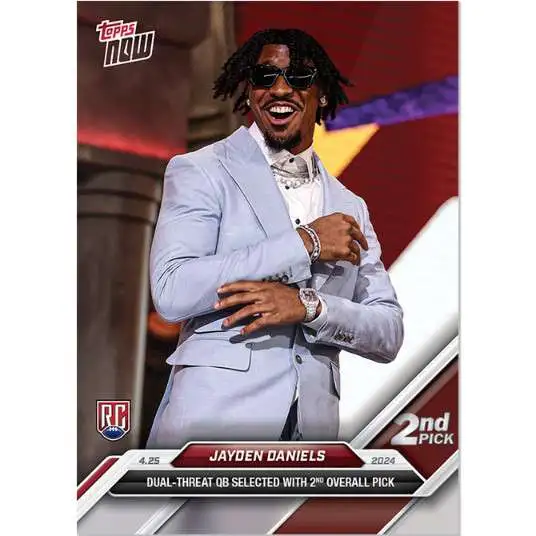 NFL Washington Football Team 2024 NOW Football Jayden Daniels D-2 [Rookie Card, Quarterback Chosen as 2nd Overall Pick]