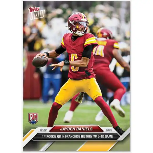 NFL Washington Commanders 2024 NOW Football Jayden Daniels #16 [Rookie, 1st Rookie QB In Franchise History W/ 5-TD Game]