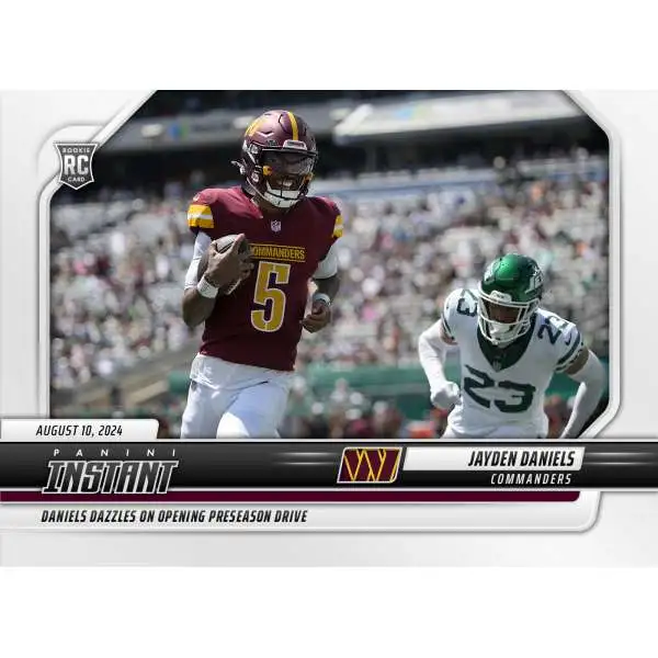 NFL Washington Commanders 2024 Instant Preseason Football Jayden Daniels #6 [Rookie, Dazzles on Opening Preseason Drive]