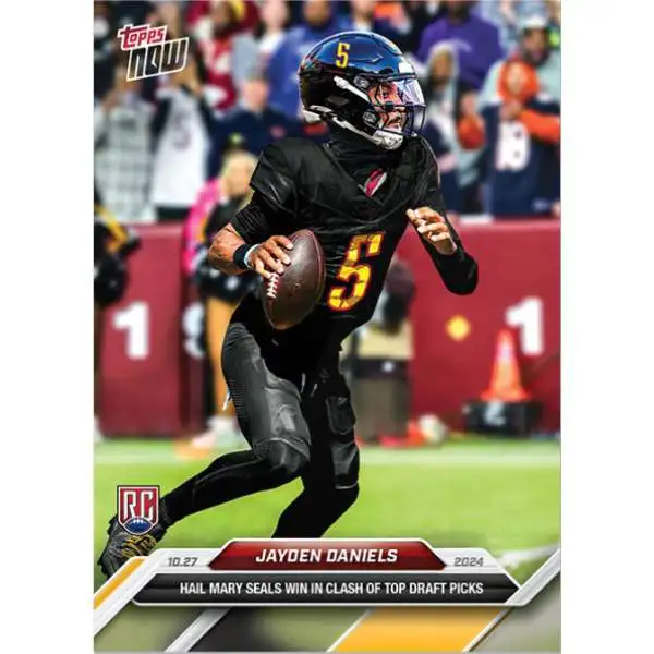NFL Washington Commanders 2024 NOW Football Jayden Daniels #11 [Rookie Card, Hail Mary Seals Win in Clash of Top Draft Picks]