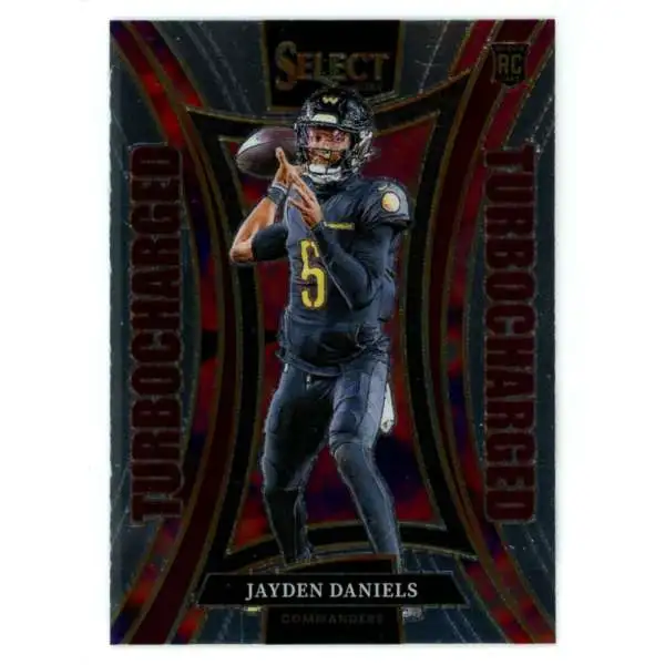 NFL 2024 Panini Select Football Turbocharged Jayden Daniels #12 [Rookie]