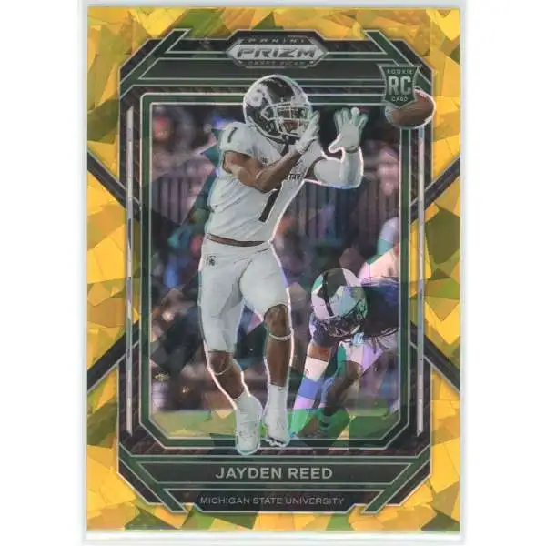 NFL Green Bay Packers 2023 Panini Prizm Draft Picks Gold Ice Jayden Reed #145 [Rookie]