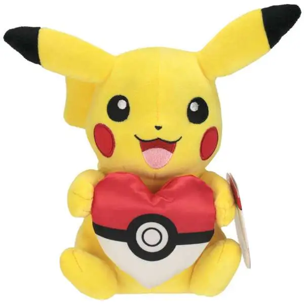 Pokemon Valentine's Day Pikachu Exclusive 8-Inch Plush [Heart Shapede Poke Ball]
