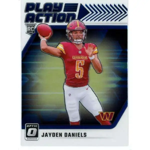 NFL 2024 Panini Donruss Optic Football Play Action Jayden Daniels #1 [Rookie]