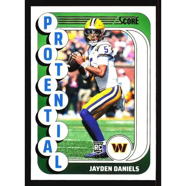 NFL Washington Commanders 2024 Score Football Protential Jayden Daniels #3 [Rookie]